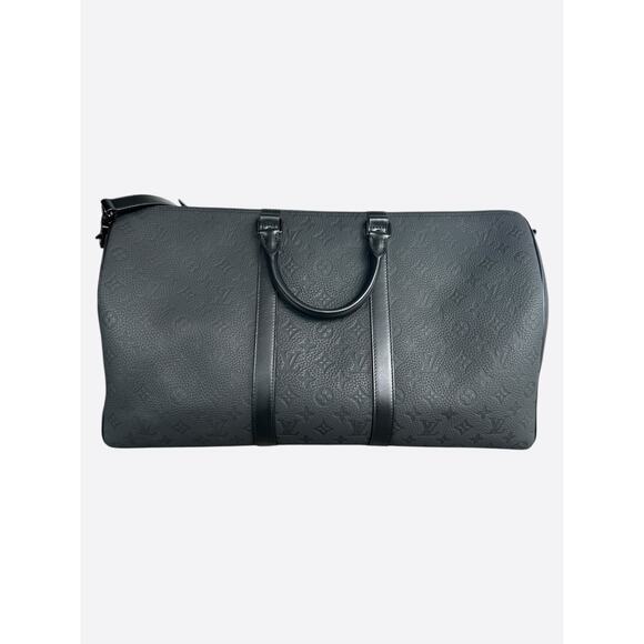 Louis Vuitton Black Taurillon Monogram Keepall 50 - Picture 3 of 7